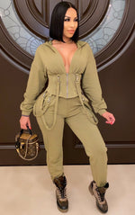 The "seraphine" belted Tracksuit Set