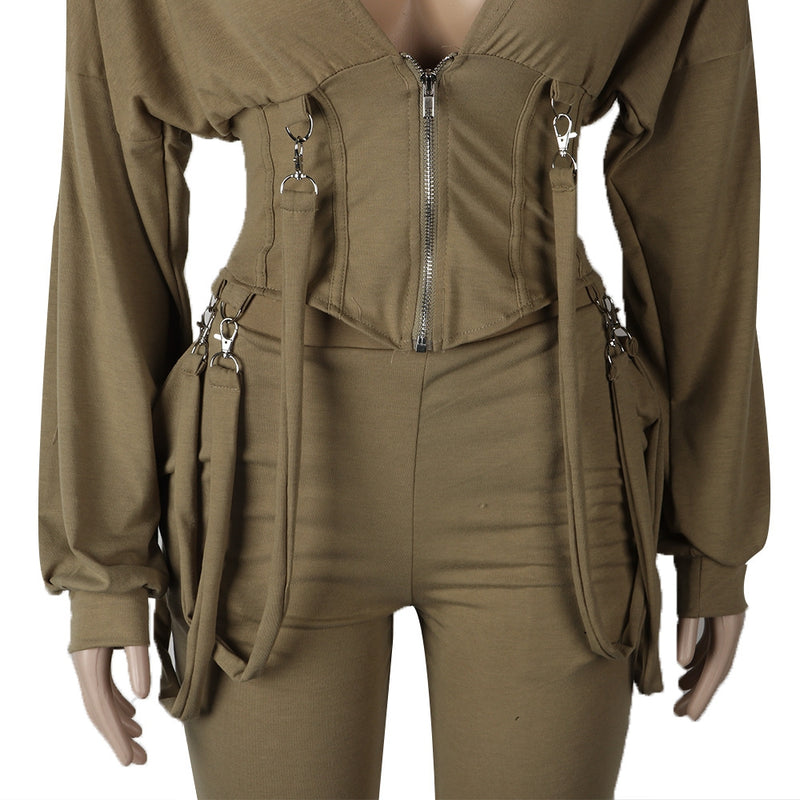 The "seraphine" belted Tracksuit Set