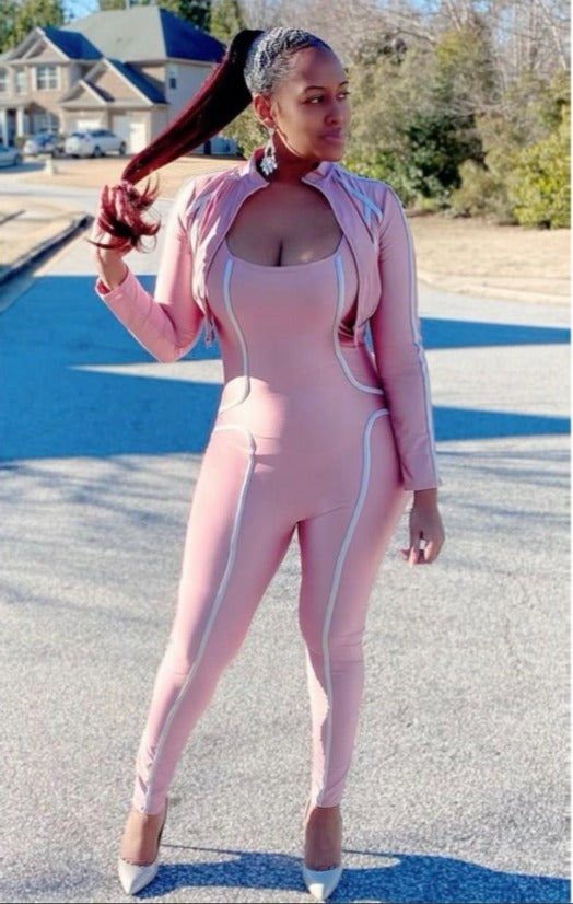 The" Pink Panther" Jumpsuit Set