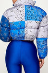 The "Bandana" Cropped Puffer Jacket