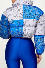 The "Bandana" Cropped Puffer Jacket