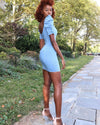 The "PUFF SLEEVE DENIM" Midi Dress