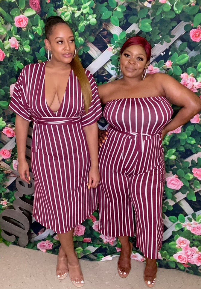 The "Sabrina"Palazzo Jumpsuit (Plus/Curve)