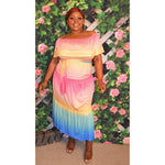 "Rainbow" Maxi Dress (Plus/Curve)