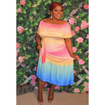 "Rainbow" Maxi Dress (Plus/Curve)
